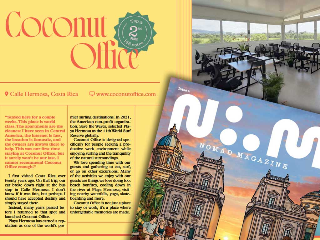 Hemos ganado el 2&deg; lugar en el concurso "Best Co-Working Spaces" de Nomad Magazine! 